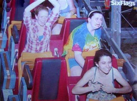 Lost her top on a rollercoaster.. : r/funny